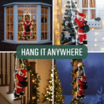 60cm LED Santa Climbing Rope Decoration – 48 Lights, 8 Modes, Outdoor Christmas Display - Image 4