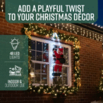 60cm LED Santa Climbing Rope Decoration – 48 Lights, 8 Modes, Outdoor Christmas Display - Image 3