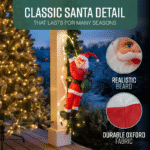 60cm LED Santa Climbing Rope Decoration – 48 Lights, 8 Modes, Outdoor Christmas Display - Image 2