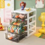 Stackable Multi-Layer Desktop Storage Drawer Organizer (Clear Plastic) - Image 3