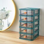 Stackable Multi-Layer Desktop Storage Drawer Organizer (Clear Plastic) - Image 4
