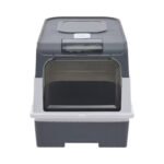 Foldable Large Cat Litter Box with Lid Grey - Image 7