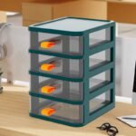 Stackable Multi-Layer Desktop Storage Drawer Organizer (Clear Plastic) - Image 2