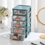 Stackable Multi-Layer Desktop Storage Drawer Organizer (Clear Plastic)