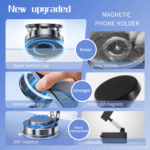 360°Rotation Vacuum Magnetic Phone Holder One-Handed Operation Foldable Adjustable Magnetic Phone Holder - Image 4