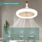 LED Ceiling Fans with Dimmable Bulb Light 3-Gear Wind Speed Home Use Dimming Fans Lights - Image 2