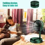 2025 Mini USB Rechargeable Folding Telescopic Floor Fan for Students Home Office RV Car Dormitory Outdoor Camping - Image 5
