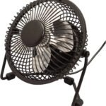 Portable USB Fan - Personal Desk Fan 4 Inch Mini Metal Cooling Fan USB Fans for Desk, Quiet and Powerful, 360 Degree Rotation Perfect Office Fan Personal Fan for Home & Office